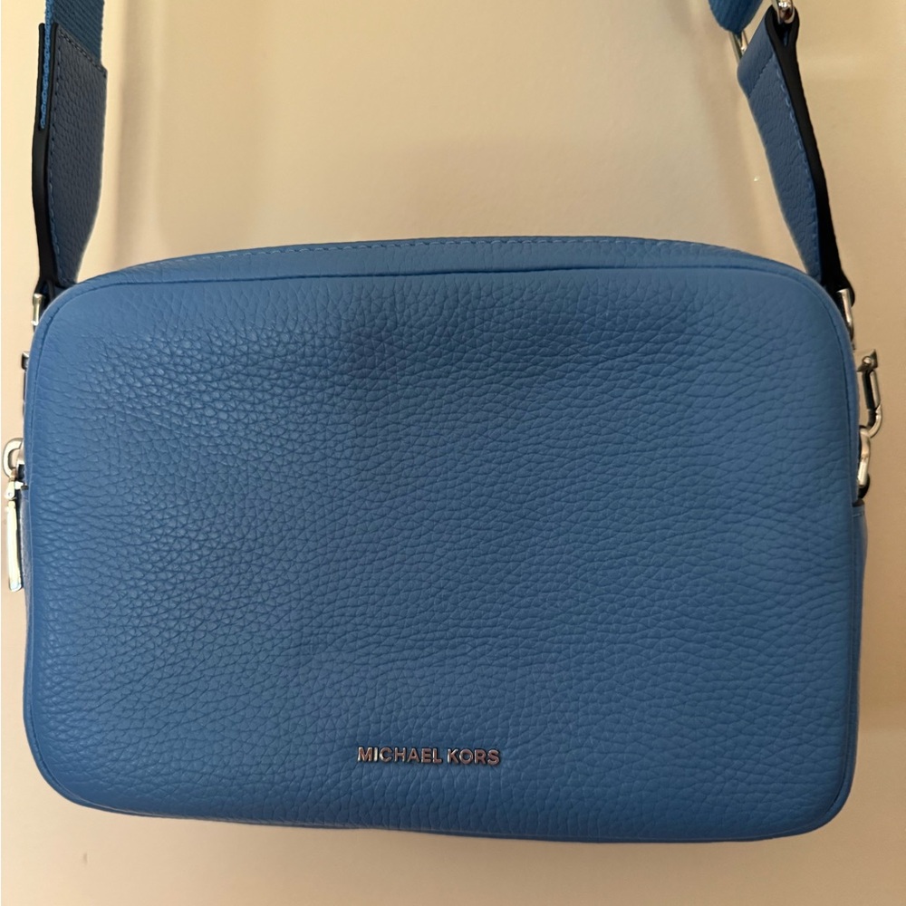 Michael Kors Sky Blue Pebbled Leather Bag